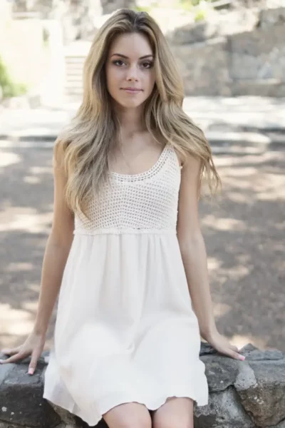 White Summer Drop Waist Dress