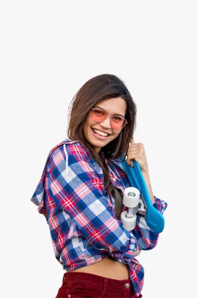 Red Checked Hooded Shirt