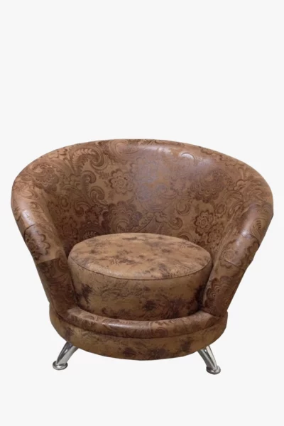 Modern Round Leather Chair