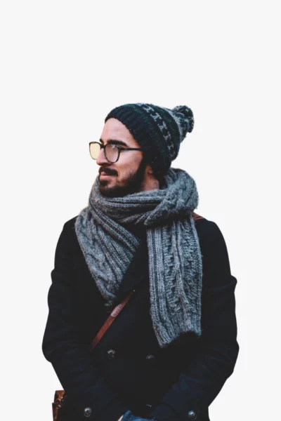 Men Grey Scarf